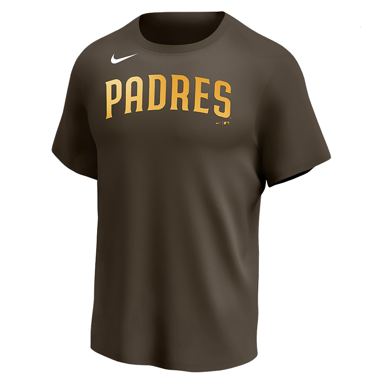 Padres MLB Adult League Team Jerseys - Official Nike MLB Wordmark Poly Tees - N223